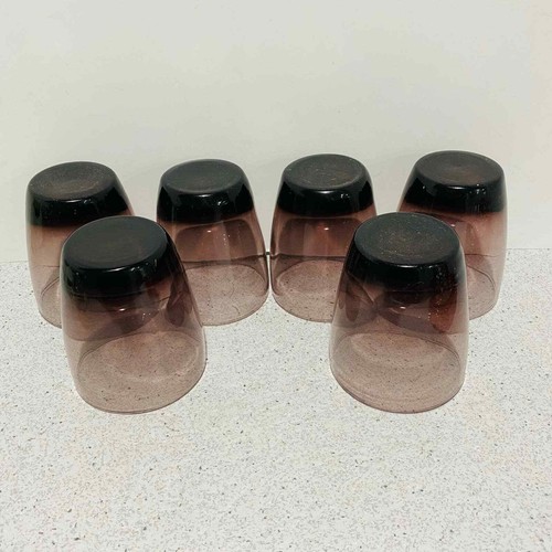 Vintage purple old fashioned glasses (6) mod 1970s barware cocktails set Libbey? - Picture 7 of 7