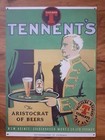 Tennents Lager Vintage Metal Poster Print Retro Rare A4 19cm x 28cm