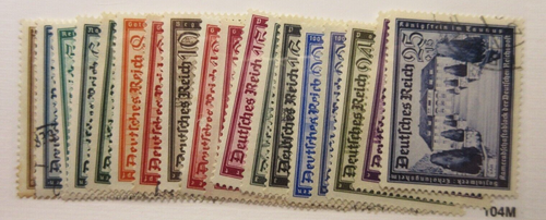 GERMANY, Scott: B148-B159, 18 STAMPS, USED, Lot26, Cat $57.15