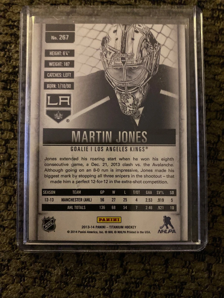 13/14 Panini Titanium Rookie /100 #267 Martin Jones San Jose Sharks - Image 2 of 2