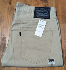 LEVI'S 511 SLIM LINE 8 100 COTTON PANTS - Men's 32 X 32 Tan Khaki NWT