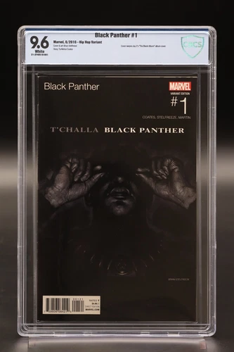 Black Panther (2016) #1 Stelfreeze Hip Hop Variant CBCS 9.6 Blue Label White Pgs