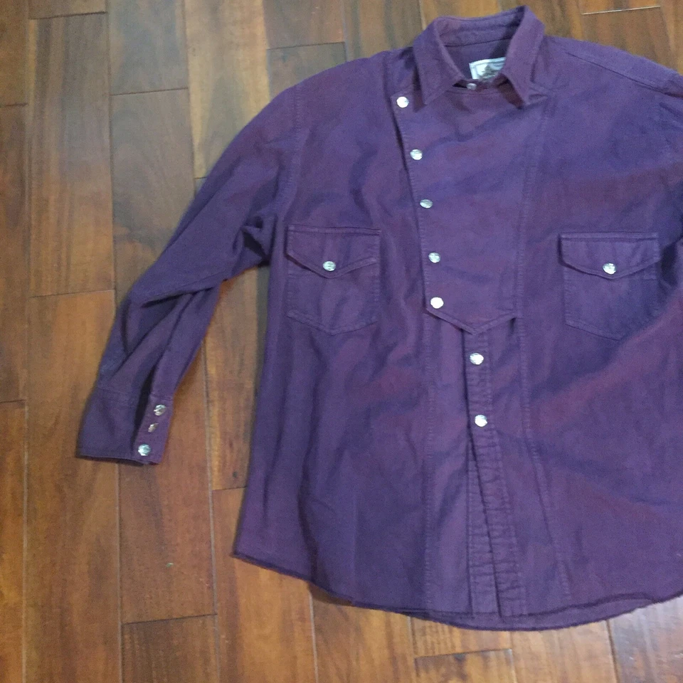 Camisa jeans masculina vintage Frontier Rider GG fantasia de cowboy RPG oeste - Imagem 3 de 4