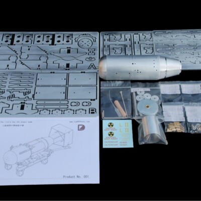 1/12 Scale Little Boy Nuclear Bomb Model - Full Metal WWII Replica For History Buffs & Collectors