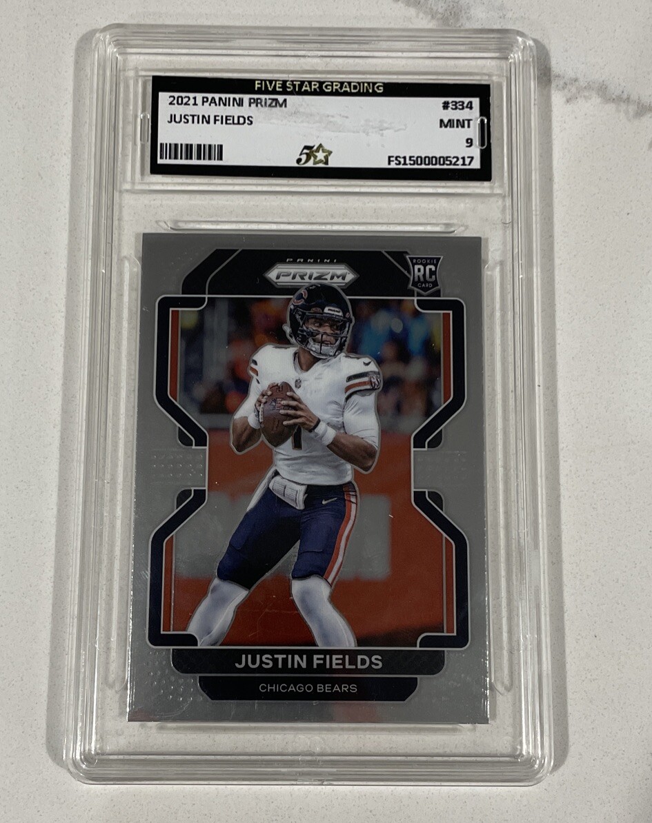2021 Panini Prizm - Base Rookie #334 Justin Fields (RC) Graded Mint 9