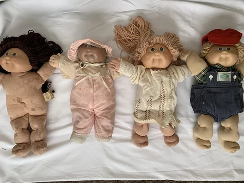 Lot of 4 Vintage Coleco Cabbage Patch Kids Dolls Red  Hair 18"