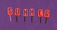 SUMMER  2 die cuts scrapbook cards