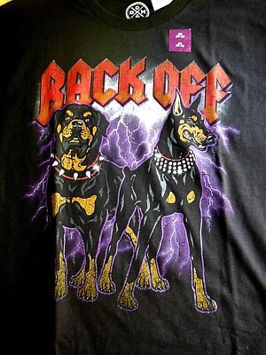 NEW W/ TAG BACK OFF TOUGH DOGS 2XL(50-52) 100% COTTON BLACK, DOG