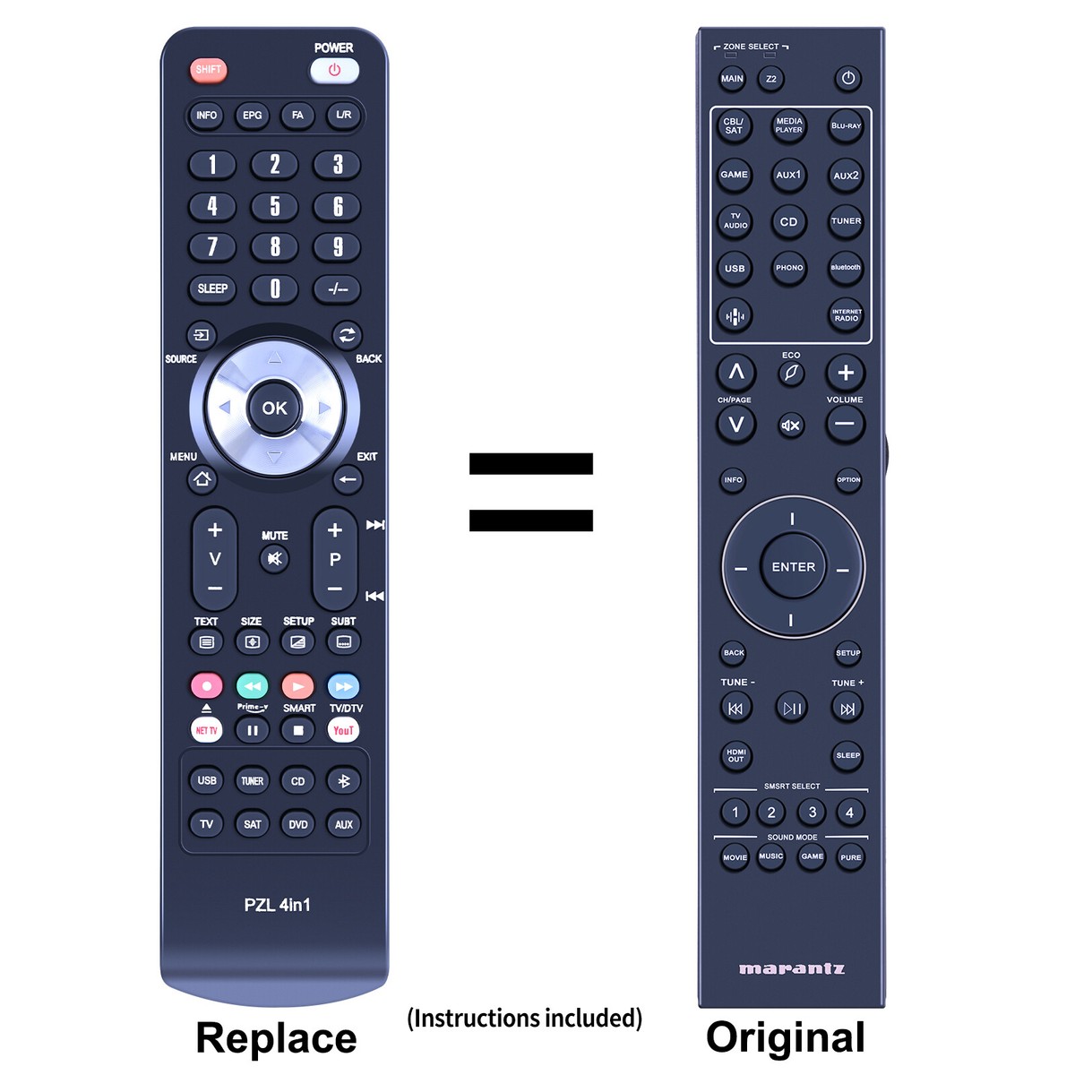 【中古】Marantzラジオ用RC6000ST ST-46用交換リモコン。 New RC049SR Remote Control For Marantz Cinema 50 & 60 AV Surround