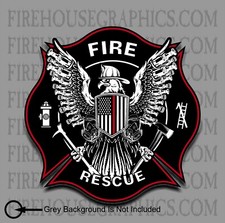 Bald Eagle Firefighter Thin Red Line Maltese ...