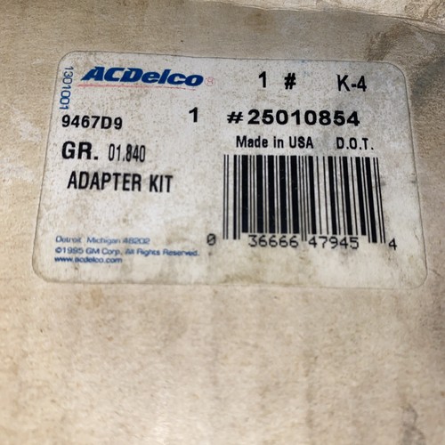 ACDelco K4 Professional Engine Oil Filter 9467D9 GR 01.840 Adapter Kit - Picture 3 of 8
