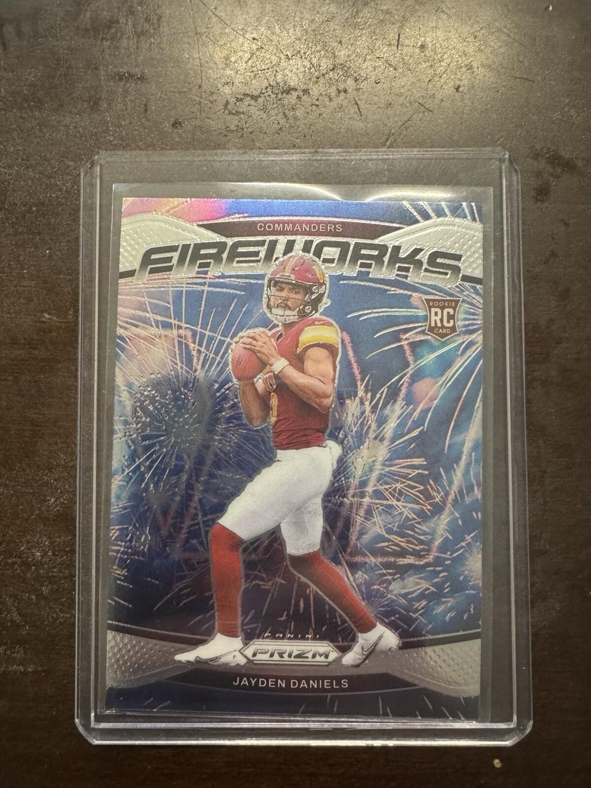 Jayden Daniels Rookie 2024 Panini Prizm - Fireworks Silver Prizm