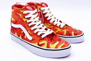 camo vans orange