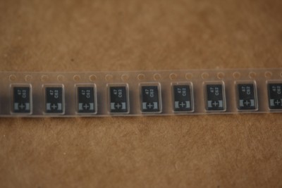 100PCS 47uF 16V Tantalum Capacitor Conductive Polymer 16TQC47M