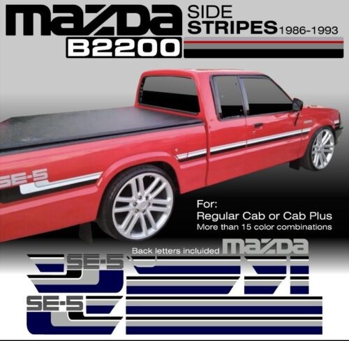 MAZDA B2200 stripes graphics decals stickers - Picture 1 of 13