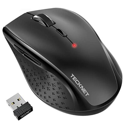 TECKNET Kabellos Wireless Maus Classic 2,4G 3200DPI 6 Tasten Windows Mac Schwarz