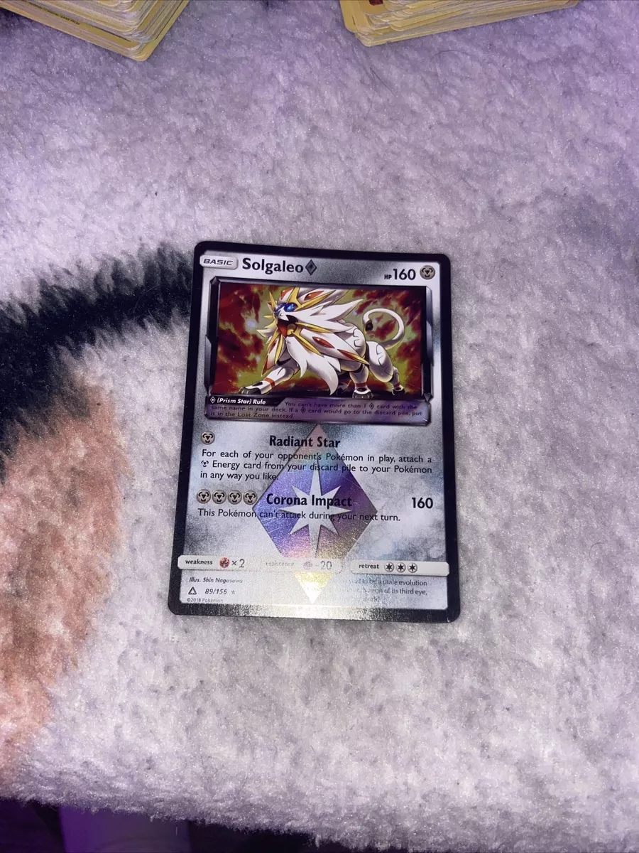  Pokemon - Solgaleo Prism - 89/156 - Holo Rare - Sun & Moon:  Ultra Prism : Toys & Games