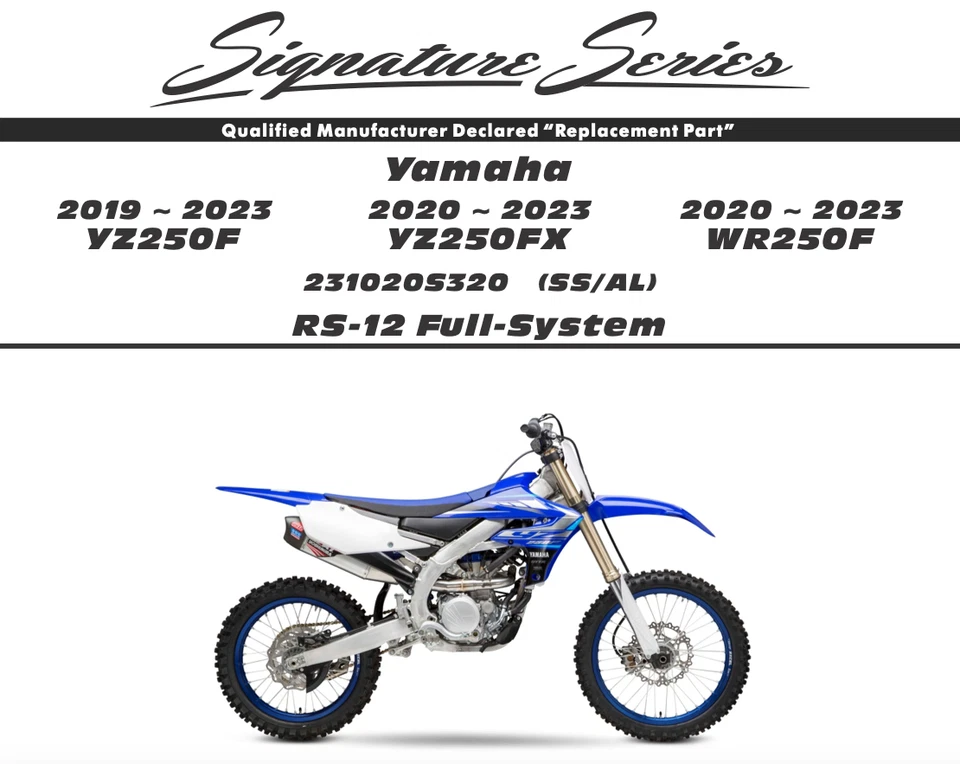 Sistema de escape completo Yamaha 2020-2023 Yoshimura YZ250F / FX WR250F RS-12 Foto 2 de 4