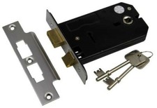 Horizontal Moritice Door Lock 127mm 5" Satin Finish Replaces Union 2077 3 Lever