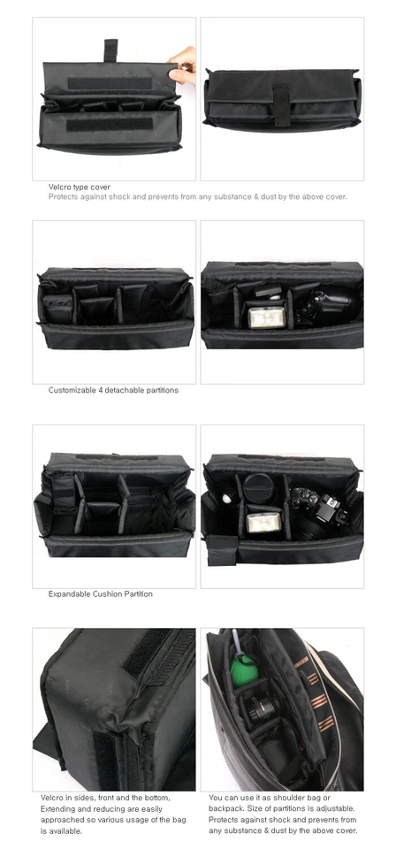 MATIN Expandable Cushion Partition for DSLR SLR RF Camera Padded Bag Case Insert - Image 3 of 4