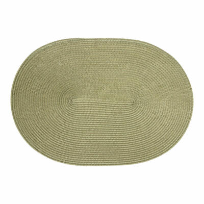 Continenta Tischset Oval Platzdecke Platzmatte Untersetzer 45 x 31 cm Schilfgrün