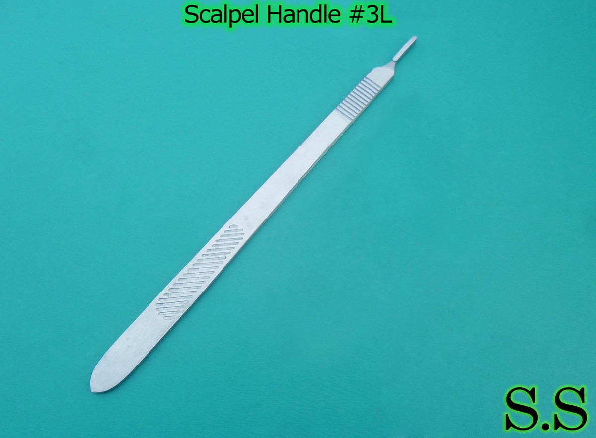 2 Pcs Scalpel Handle #3L Surgical ENT Veterinary Instruments