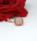 Sterling Silver Nwt Jtv Vermeil Rose Quartz Ring Size 9 12.75g Cat Rescue