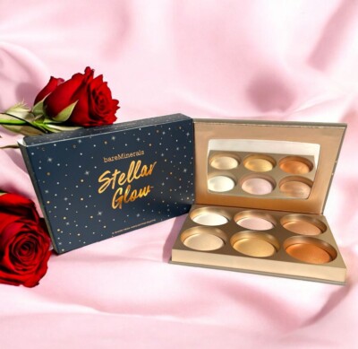 Bareminerals Stellar Glow 6 Shade Mega Highlighting Palette Moonlit Pearl RARE