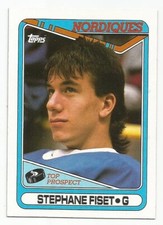 STEPHANE FISET 1990-91 TOPPS ROOKIE CARD NM-MT+ CONDITION