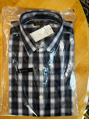 Banana Republic, Grant Slim Fit, Non-Iron, Long Sleeve Shirt, Navy/White,  Small | eBay