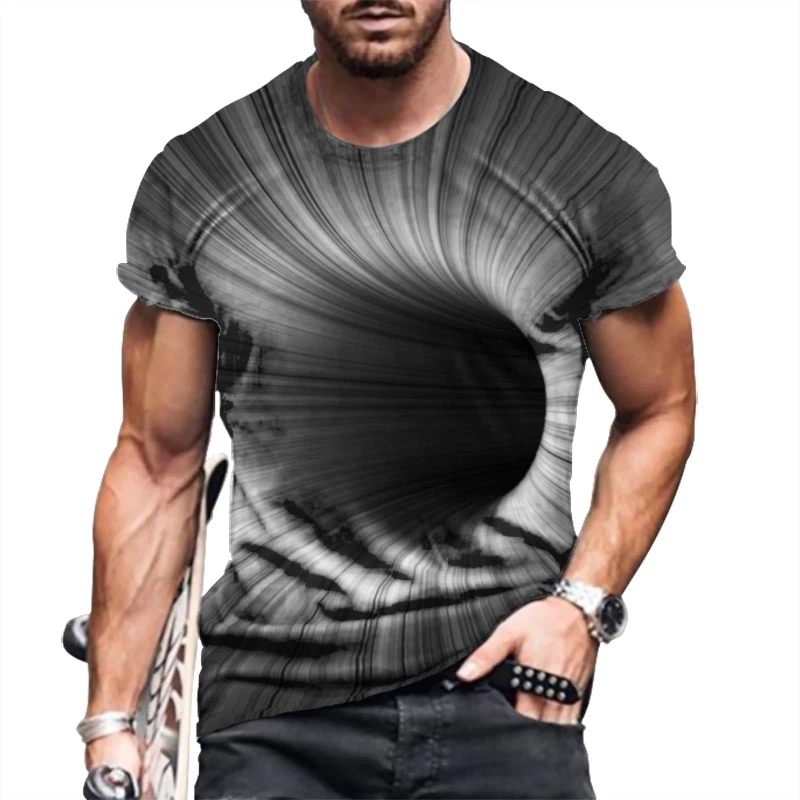 Men T-Shirts Fashion Graphic Print Short Sleeve Active Wear 3D Fitness Shirt Tee