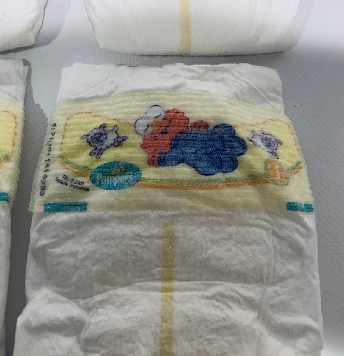 Pampers Diapers Lot Of 6 Sz 1 Sesame Street Elmo Big Bird Cookie Monster 2008
