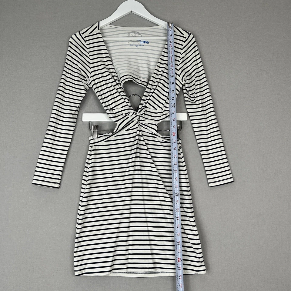 Платье женское Blue Life среднее белое BB в полоску узел без спинки морское прибрежное - Изображение 2 из 4