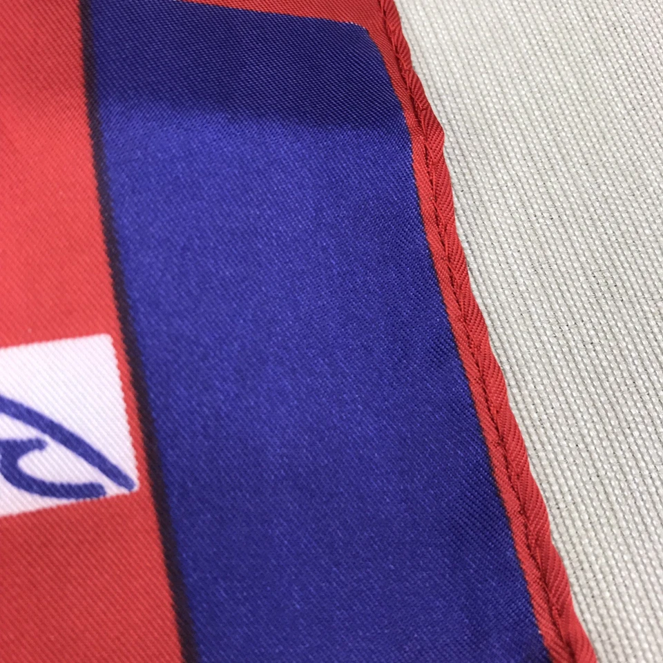 Bufanda Burmel Vintage Geométrica Roja Blanca Azul Patriótica 40" Largo Rectangular Foto 4 de 4