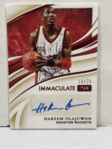 2019-20 Panini Immaculate Immaculate Ink Hakeem Olajuwon auto/25 #II-HOW HOF - Picture 2 of 6