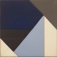 Medium Abstract Painting 2x2 ft. Post-Modernism Geometric Demrin OOAK NEW