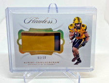 2020 Panini Flawless Collegiate ALBERT OKWUEGBUNAM RC Patch 01/10 SSP #29
