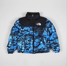 The North Face 1996 Retro Nuptse Jacket Blue Camo Womens Small