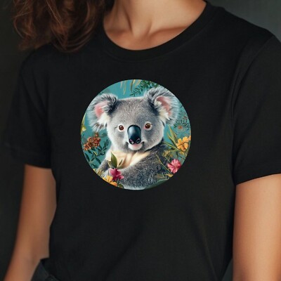 Frauen T-Shirt Koala Porträt Motiv Baumwolle Größe S bis 3XL