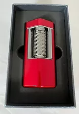 Xikar Meridian Triple Soft-Flame Lighter Red and Gunmetal 600RD BRAND NEW