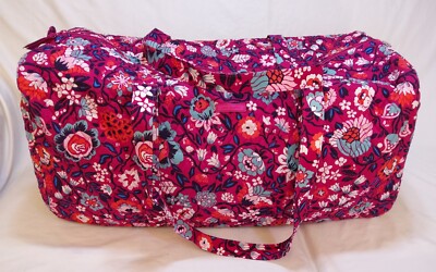 Vera Bradley Quilted Bloom Berry Floral Ex-Large duffle Travel bag