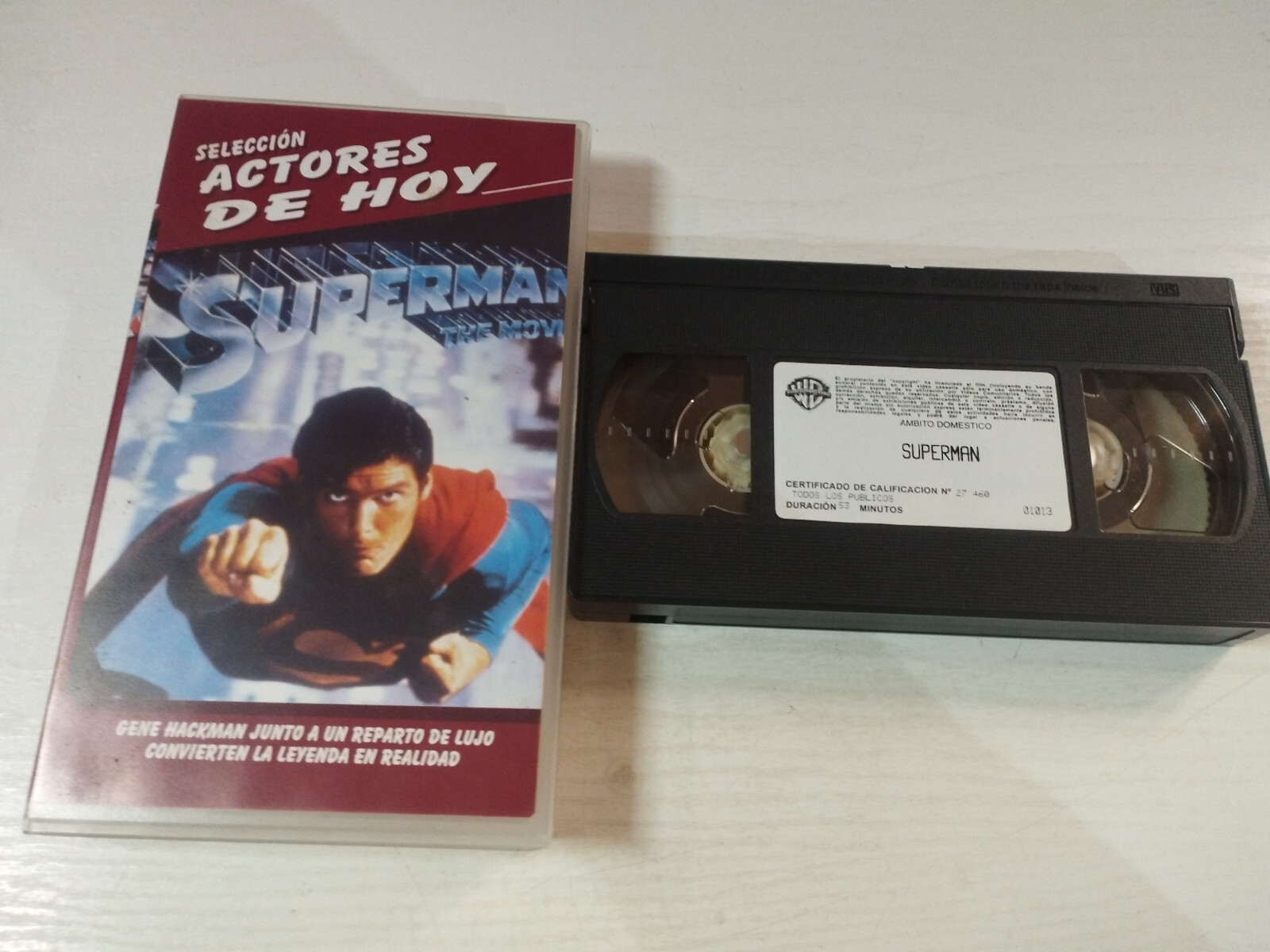 Superman The Movie Christopher Reeve Gene Hackman 1997 - VHS Tape Spanish