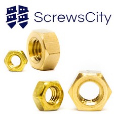 BRASS M2 M3 M4 M5 M6 M8 M10 HEX FULL NUTS DIN 934 HEXAGON NUTS