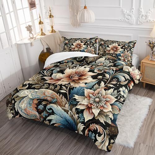 Watercolor Floral Pattern Bedding Comforter Set Size Bedding Set Twin Style 13 - Picture 2 of 7