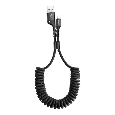 Baseus Fish Eye Ladekabel Datenkabel 2A 1m - schwarz USB-A zu USB-C