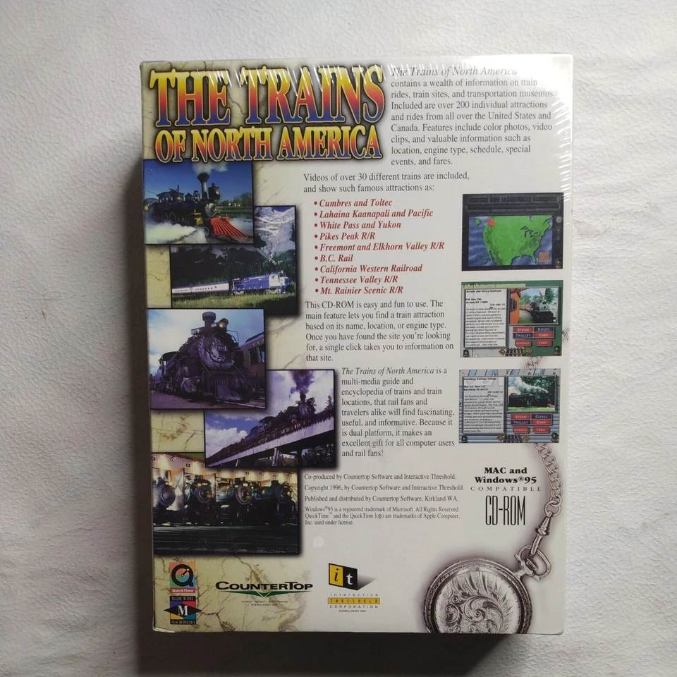 The Trains Of North America CD-ROM New/Sealed Vintage Software - Image 2 of 4