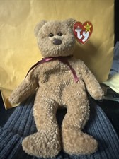 Ty Beanie Babies Curly The Bear Plush Toy  4052 TAGS ERRORS-two “i”s In original