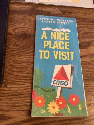 Vintage Map - 1968 Citgo Central Western United States- A Nice Place to visit 