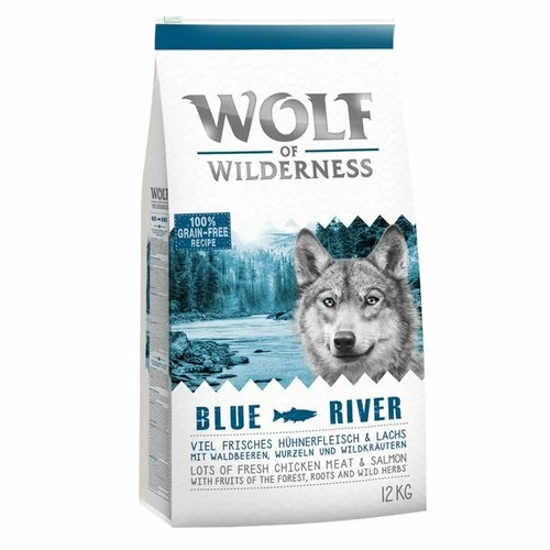 Adult Dry Dog Food Wolf of Wilderness Blue River Salmon Kibble Complete