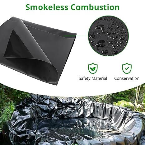 10X13 FT LLDPE Pond Liners 20 Mil UV Resistant Preformed Fish Liner Easy Cutting - Picture 4 of 7